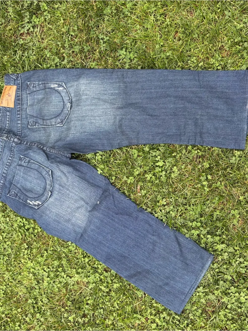 Vintage True Religion USA Men's Blue Denim Jeans - Classic Straight Fit